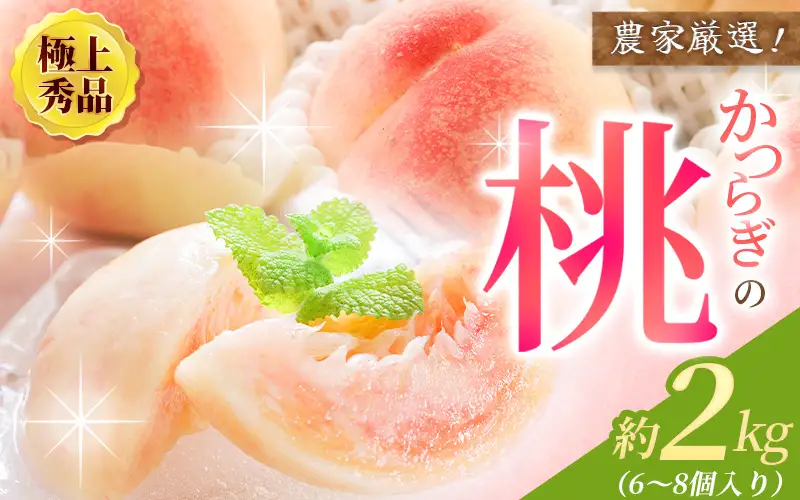 【先行予約】桃 極上秀品 約2kg 6～8個入 【2026年6月下旬頃から7月下旬頃順次発送】 【BK002-kgr001A】