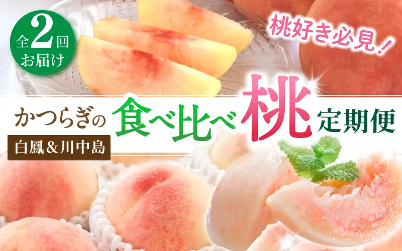 【定期便】桃好き必見！かつらぎの自慢の桃 白鳳＆川中島 食べ比べセット 各約2kg ～全2回お届け～ 【BK-kgr041】
