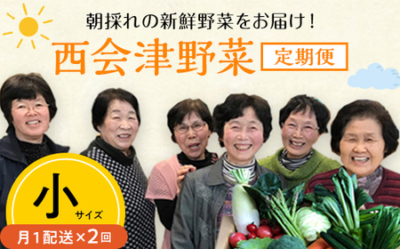 西会津野菜セット定期便（小）2回 F4D-1404