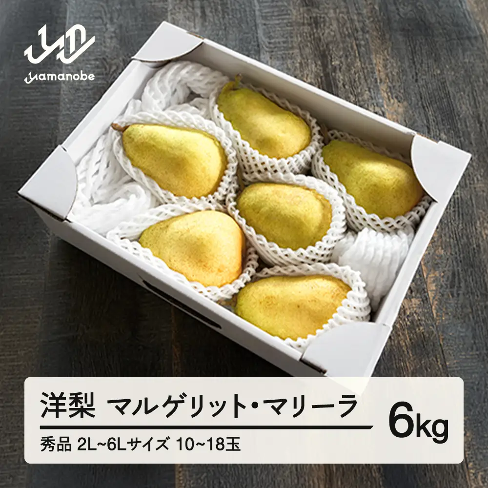 【先行予約】マルゲリット・マリーラ 2L-6L 秀品 6kg(3kg×2箱) 洋梨 西洋梨 令和8年産 2026年産 果物 ※沖縄・離島への配送不可 mm-mmsxx6