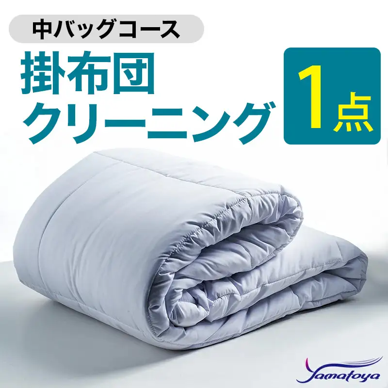 掛布団クリーニング 1点パック 中バッグコース 【丁寧 丸洗い セミダブル 掛け布団 寝具 こたつ 丸洗い クリーニング シーツ 高品質ヤマトヤクリーニング 糸魚川 帰省 年末年始 実家 寝具 布団クリーニング】
