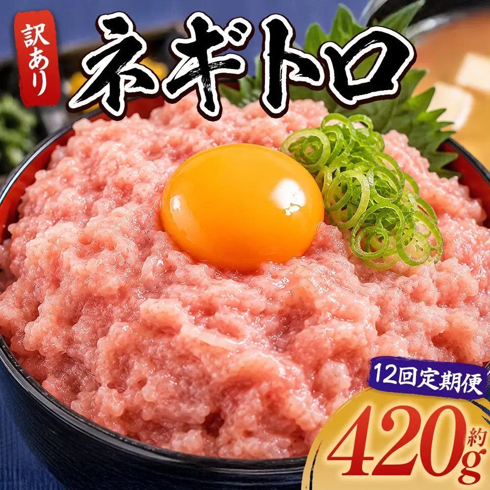 【ねぎとろ】大熊 ねぎとろ 5040g 【各420g×12回定期便】 Wda-0017