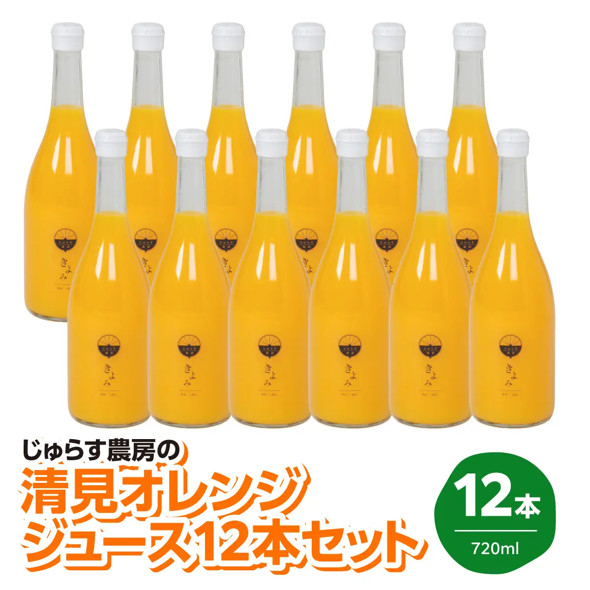 じゅらす農房の清見オレンジジュース12本セット【H32-13】【1296473】 YWTH012