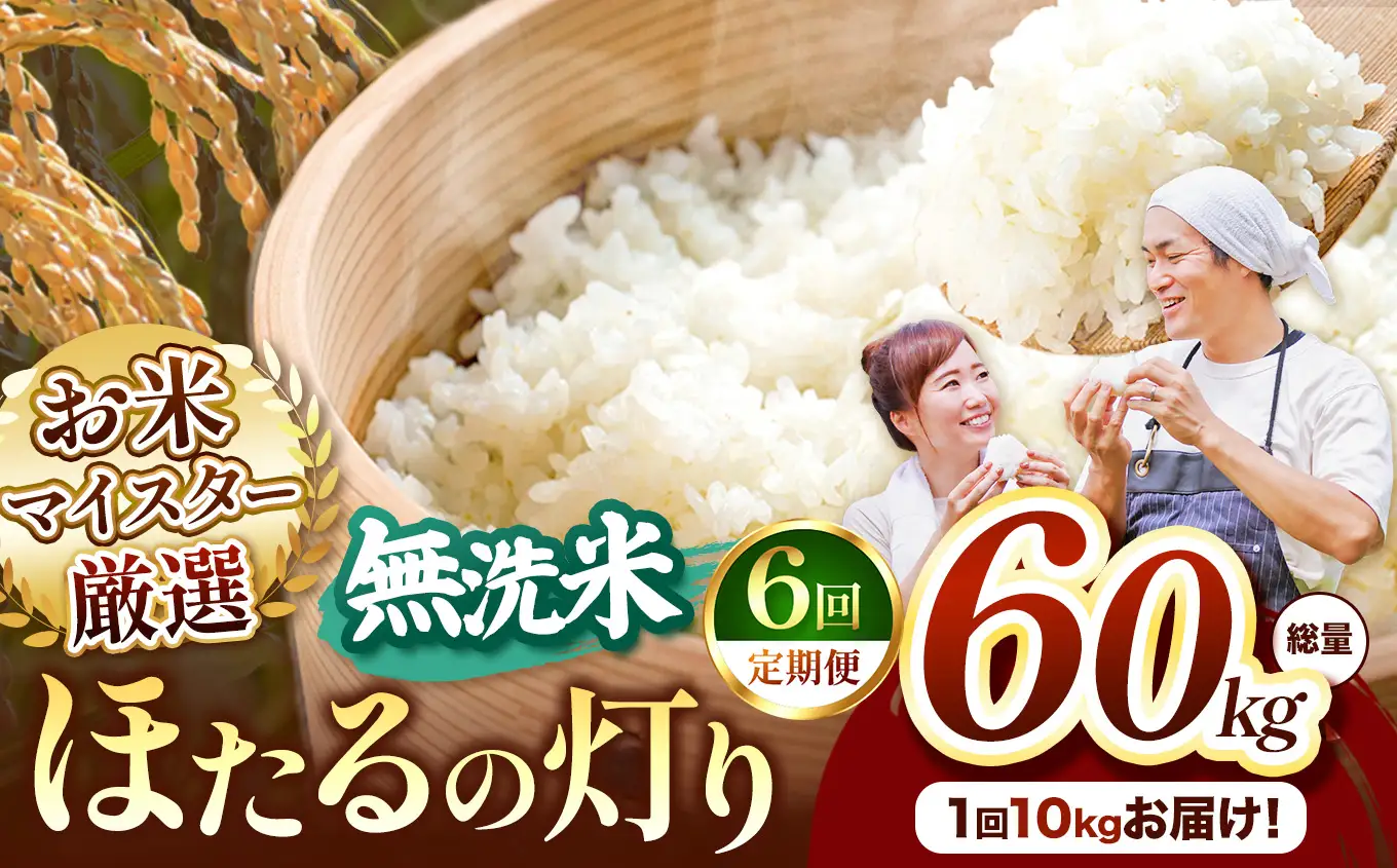 【定期便6回】熊本県産 無洗米 ほたるの灯り 10kg