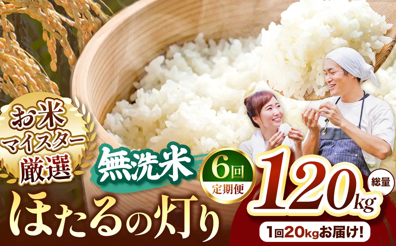 【定期便6回】熊本県産 無洗米 ほたるの灯り 20kg