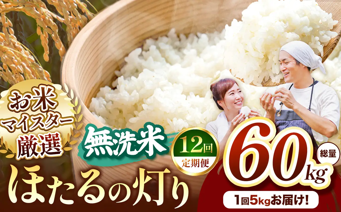 【定期便12回】熊本県産 無洗米 ほたるの灯り 5kg