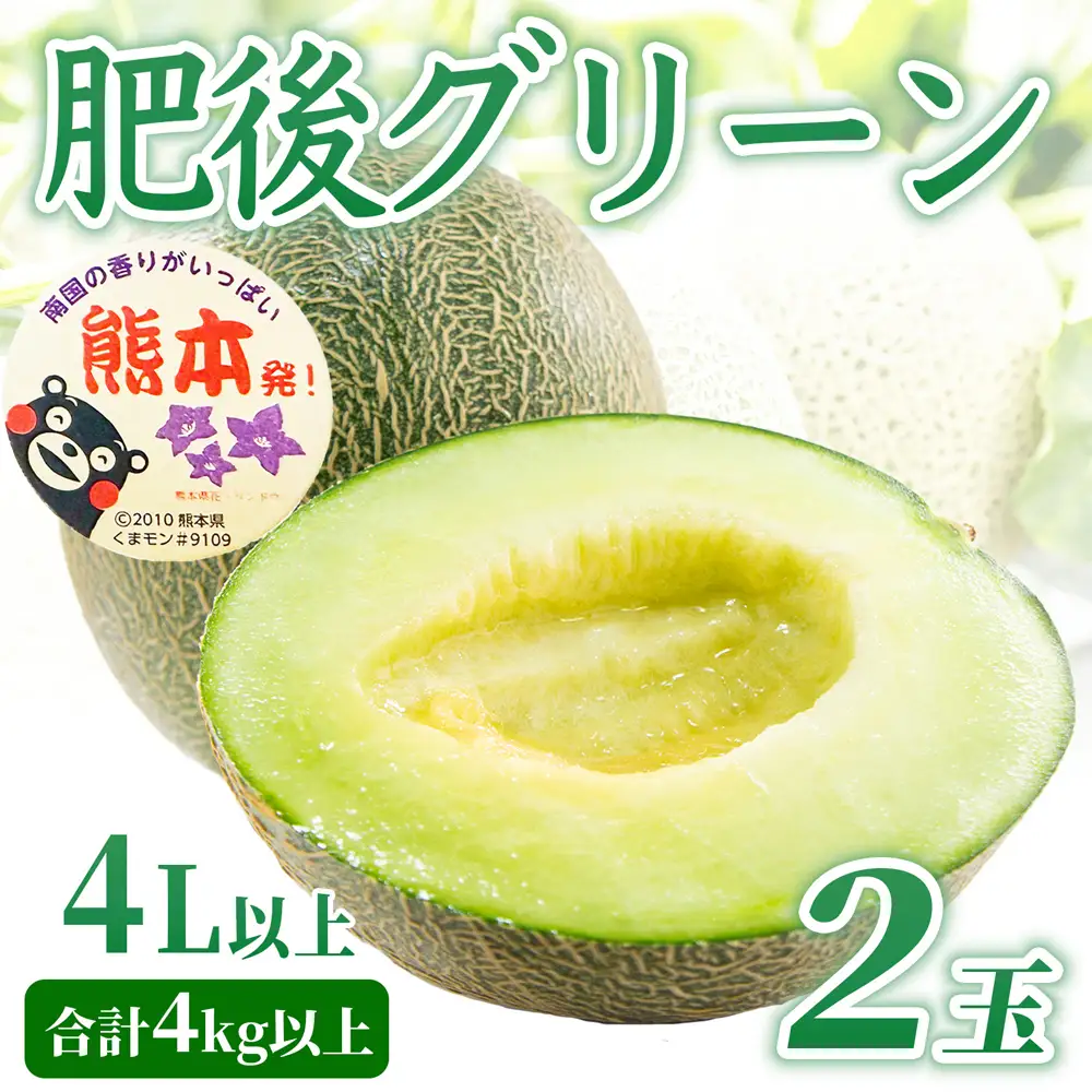 肥後グリーンメロン 約4kg（4L以上）【2026年5月上旬～2026年7月下旬配送予定】