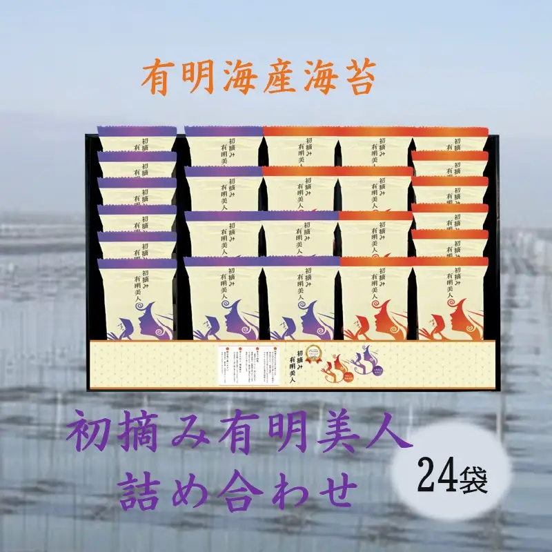 有明海産海苔 初摘み有明美人詰合せ(24袋)【A6-050】