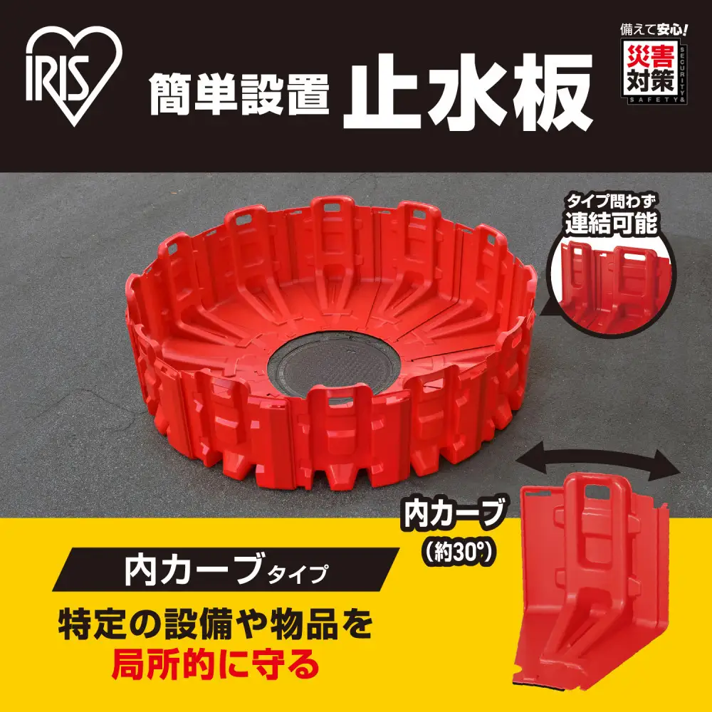 止水板 内カーブタイプ FCB-61U レッド