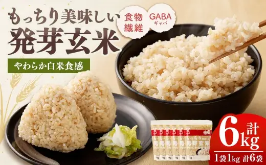 【はくばく】もっちり美味しい発芽玄米 1,000g×6袋 雑穀 雑穀米 コメ 米 国産 ご飯 ごはん 雑穀ごはん 発芽玄米 食物繊維