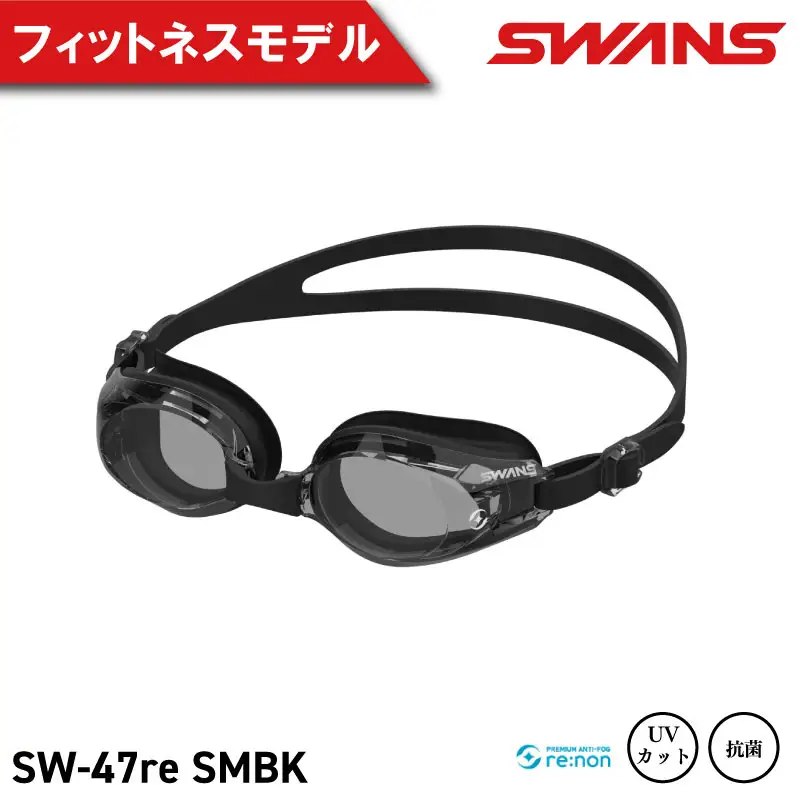 SWANS ゴーグル スイミングゴーグル SW-47re SMBK