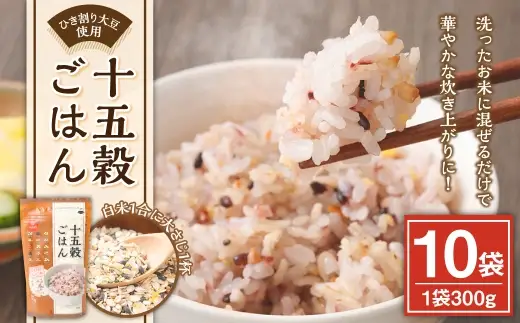 【はくばく】十五穀ごはん 300g×10袋 雑穀 雑穀米 コメ 米 国産 ご飯 ごはん 雑穀ごはん 十五穀ごはん 十五穀米 十五種類