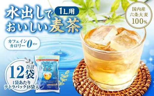 【はくばく】水出しでおいしい麦茶 360g （ 18袋 ） × 12袋 ノンカフェイン ミネラル 補給 国産 麦茶 麦ちゃ むぎちゃ テトラパック 水出し