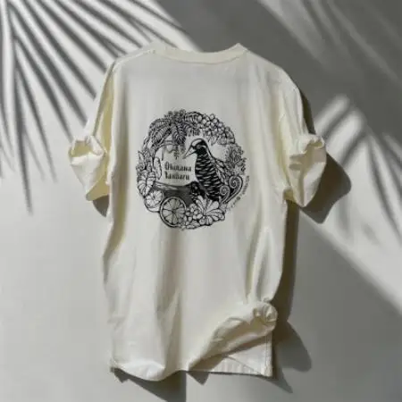 やんばるの自然を纏う オリジナルデザインTシャツ(アイボリーホワイト/Mサイズ)【1732929】