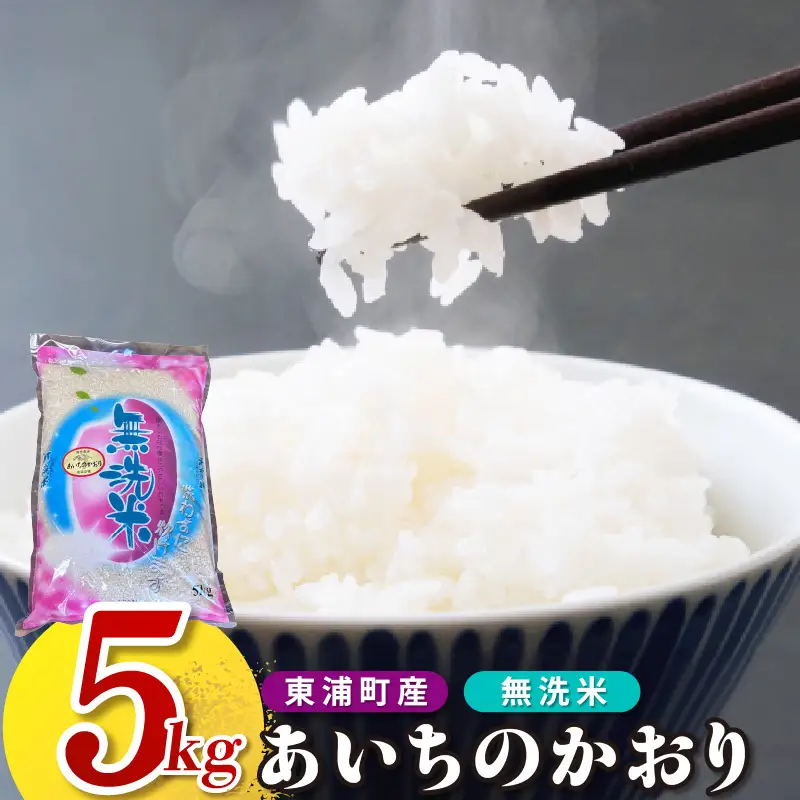 【無洗米】東浦町産　あいちのかおり　約5kg│米 お米 コメ 白米 精米 新米 愛知県産