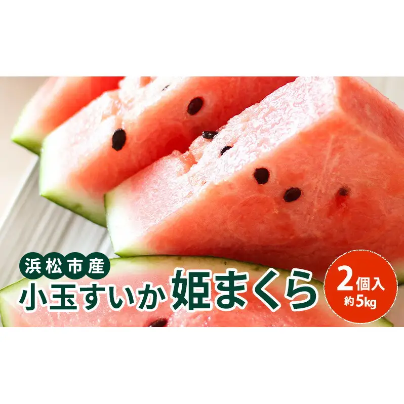 【浜松市産】小玉すいか 姫まくら 2個入 約5kg すいか スイカ 西瓜 果物 くだもの フルーツ プレゼント お中元 糖度 静岡 浜松市【配送不可：離島】 