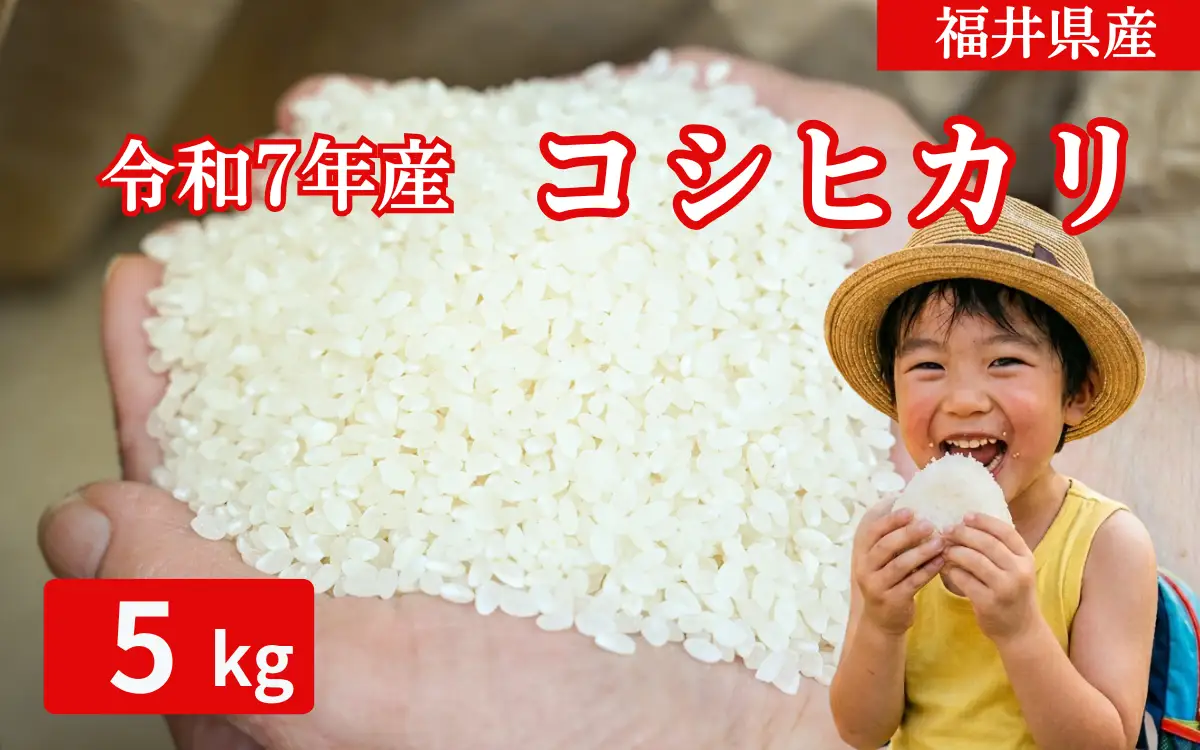 【ふるさと納税】【令和7年産】【勝山市産】農業人生60年小林さんのコシヒカリ 精米 5キロ / 選べる お米 米 ご飯 ブランド米 こしひかり 白米 精米 国産 北陸 福井県産 勝山市 【A-102001】
