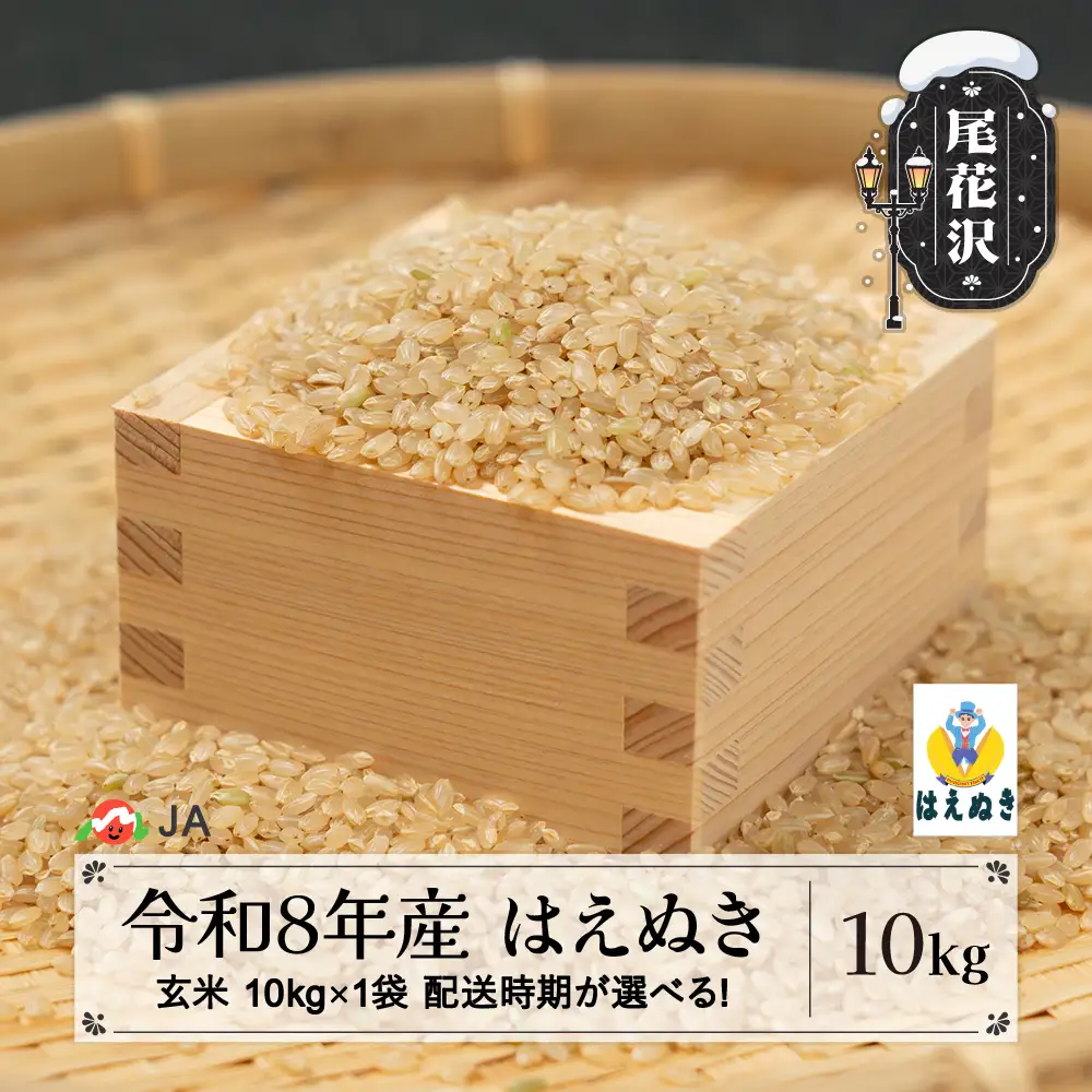 新米 令和8年産 玄米 はえぬき 10kg ja-hagxb10