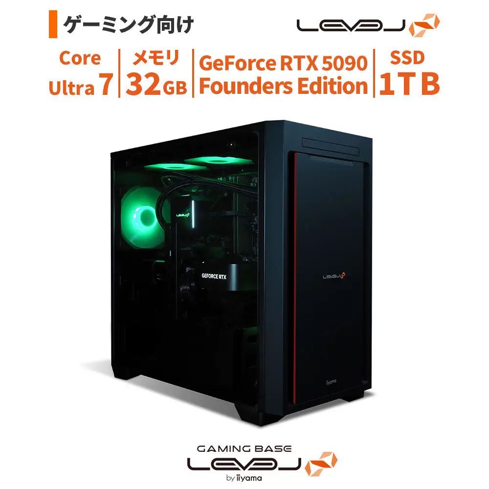 パソコン工房 4年間物損保証 ミニタワーゲーミングPC Core Ultra 7/5090 Founders Edition/No.407