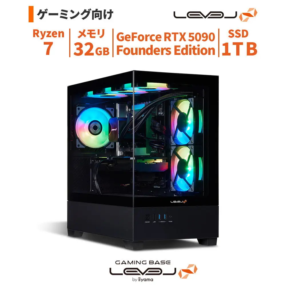 パソコン工房 4年間物損保証 ミニタワーゲーミングPC Ryzen 7/5090 Founders Edition/No.410