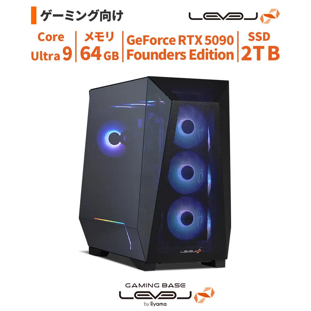 パソコン工房 4年間物損保証 ミドルタワーゲーミングPC Core Ultra 9/5090 Founders Edition/No.413