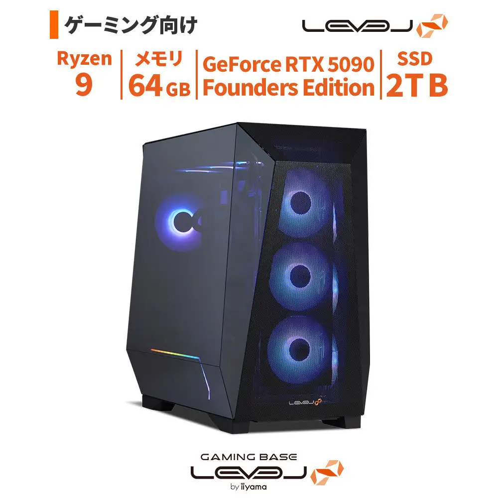 パソコン工房 4年間物損保証 ミドルタワーゲーミングPC Ryzen 9/5090 Founders Edition/No.414