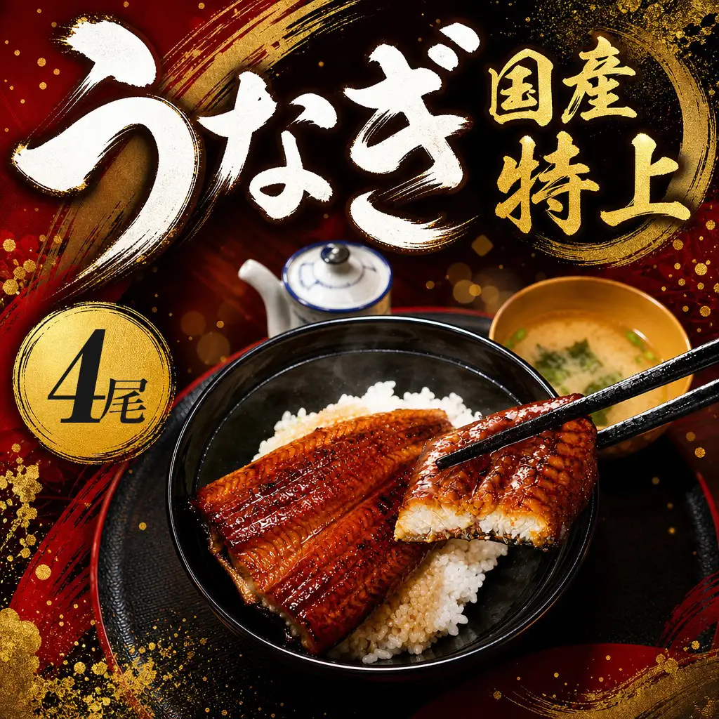 【ふるなび限定】鰻 蒲焼き 4尾 国産生鰻 FN-Limited-SP