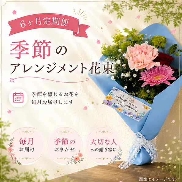 【3か月定期便】毎月お届け 季節のアレンジメント花束【hanm-tkb015】