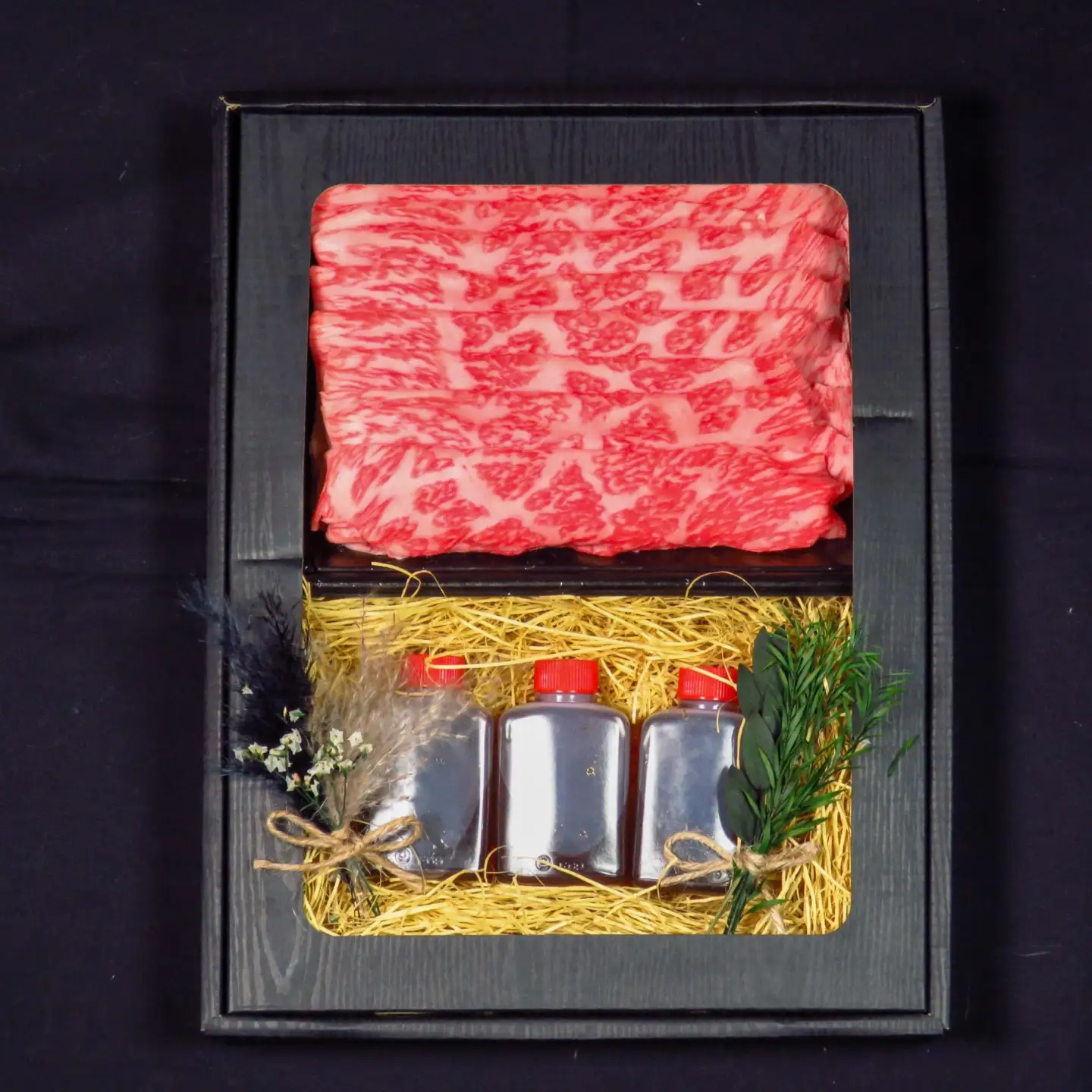 【セット】博多和牛A5ランク　赤身しゃぶしゃぶギフトセット　約500g〜あごだし濃縮付き〜