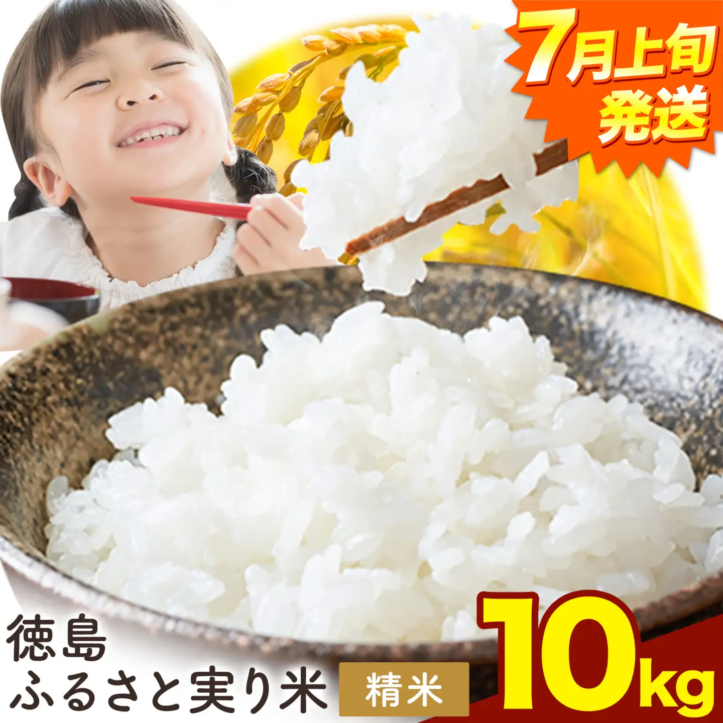 【7月上旬発送】徳島ふるさと実り米 精米 10kg 