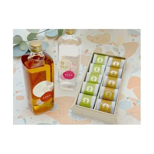 N356　紀州五代の夢想１０粒・原酒梅酒７２０ｍｌ・薔薇梅酒７２０ｍｌ