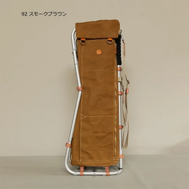 木の庄帆布 フラスコボトムフレームキャディバッグ ナロータイプ  KinoshoTRANSIT KH-FBCB801T C/#92 スモークブラウン