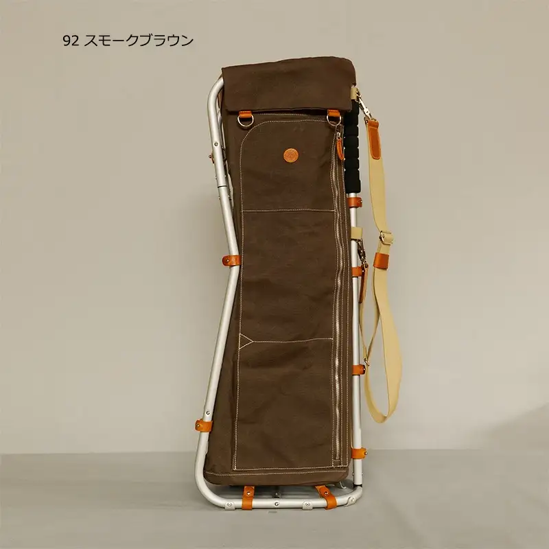 木の庄帆布 フラスコボトムフレームキャディバッグ レギュラータイプ  KinoshoTRANSIT KH-FBCB901T C/#92 スモークブラウン