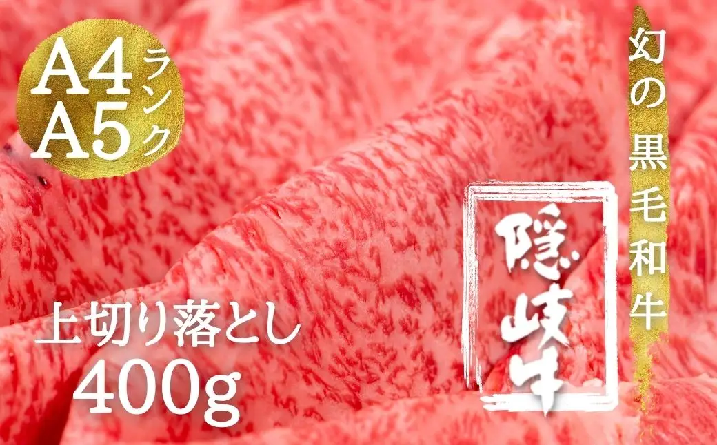 【幻の黒毛和牛 隠岐牛 上切り落とし400g】A4・A5等級 島生まれ島育ちブランド牛
