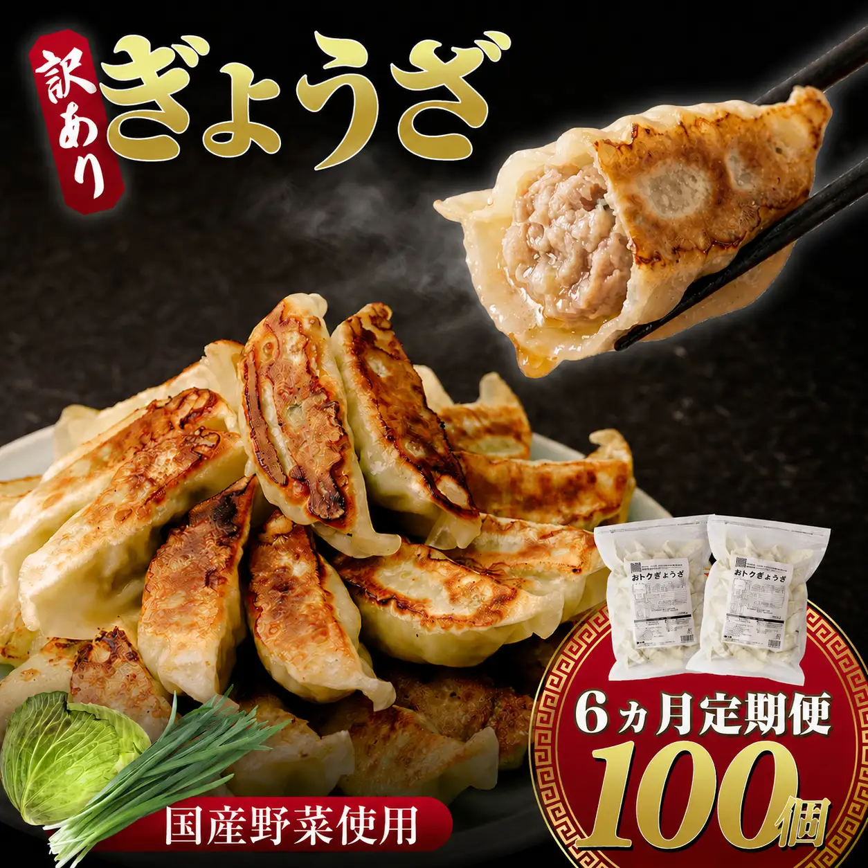 餃子 訳あり 6ヶ月定期便 たっぷり 100個 大容量 冷凍餃子