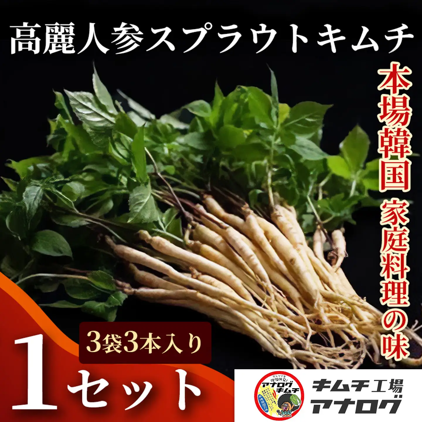 熟成秘伝の高麗人参スプラウトキムチ(1本入り×3袋)(H104191)