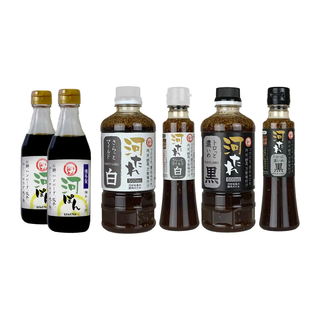 河村社長の焼肉のたれ ＆ ポン酢6本セット 桑田醤油（有）／カワムラバンド 河村社長 山口県 防府市 A-H31 焼肉のたれ ポン酢 調味料 詰め合わせ 万能たれ ゆず 大容量 木桶仕込み コラボ 食べ比べ まとめ買い