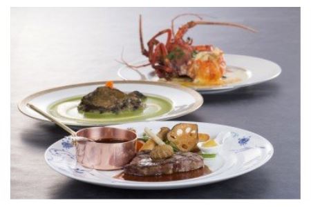 113 グリル片山 ペア食事券A　食事券 レストラン コース料理 フランス料理 伊勢志摩 伊勢市 記念日 ギフト 贈り物 伊勢海老 あわび 松阪牛