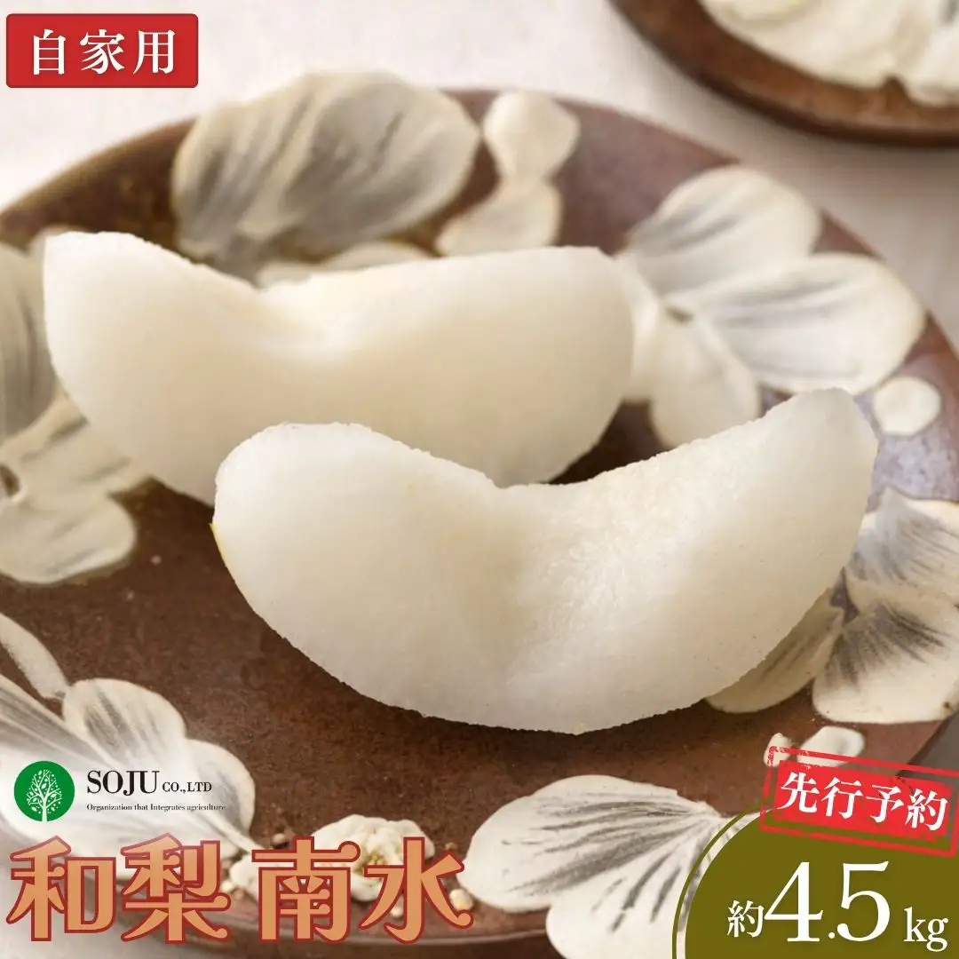 先行予約 和梨 南水 自家用 約4.5kg 令和8年度 樹上完熟日本梨 新潟県 三条市産 三条果樹専門家集団