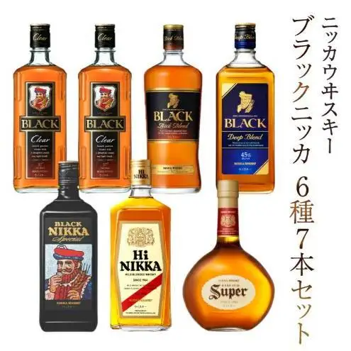 ニッカウイスキー 6種7本セット 〈ウイスキー 飲み比べ セット ウィスキー 酒 ブレンデッド ストレート ハイボール ロック 水割り ウイスキーフロート 家飲み プレゼント ギフト 瓶〉