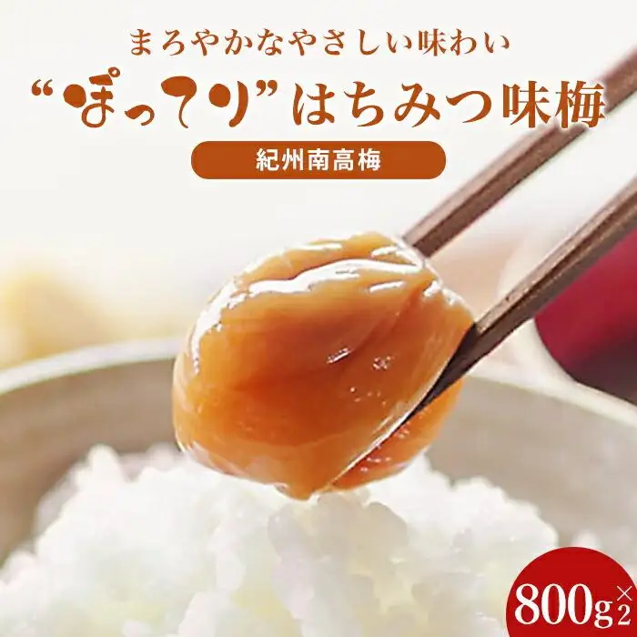 はちみつ梅　ぽってり特選（800ｇ×2パック））紀州南高梅【梅農家手づくり梅干】
