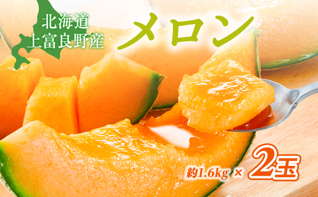 【令和8年産】ふらのメロン 赤肉 2玉 約3.2kg メロン フルーツ 果物