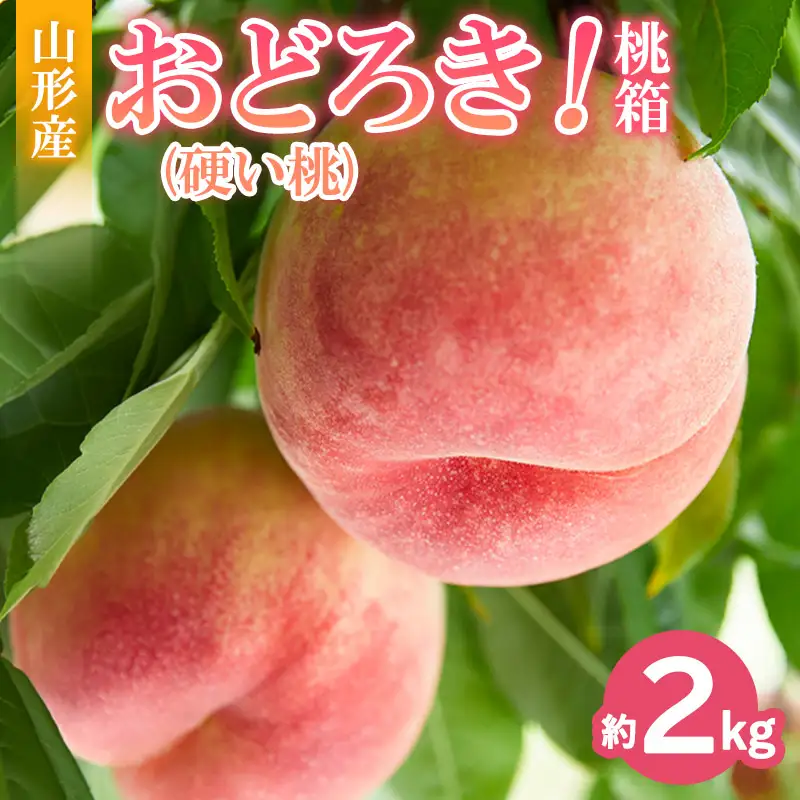 おどろき！桃箱(硬い桃 約2kg) FY26-171