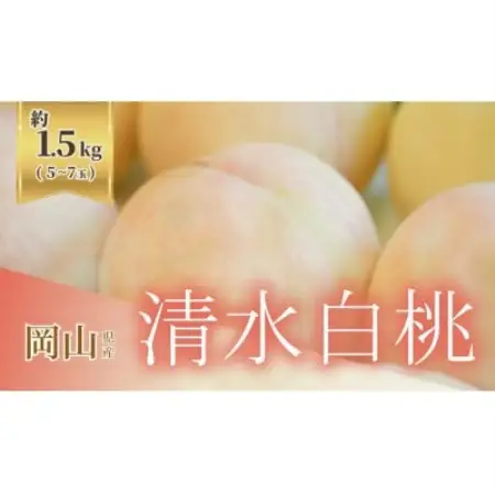 《2026年発送》岡山県産清水白桃 1.5kg 5～7玉【配送不可地域：離島・北海道・沖縄県】【1736763】