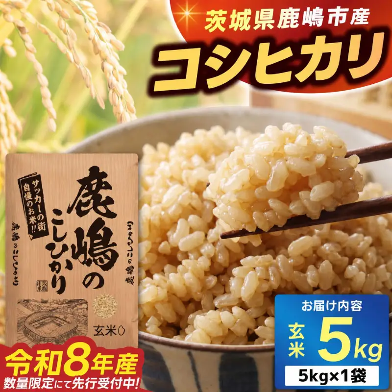 新米 こしひかり 玄米 5kg 新米 【令和8年産 先行予約限定】