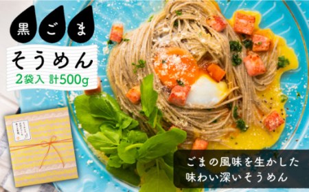 そうめんの吉田がつくる黒ごまそうめん (50g×5束)×2袋入  / そうめん 素麺 麺 乾麺 / 南島原市 / 吉田食品手延工場 [SCL005]