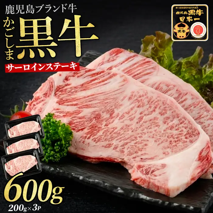 鹿児島黒牛サーロインステーキ3枚セット JAいぶすき IB045-007 A101 牛肉 牛肉 