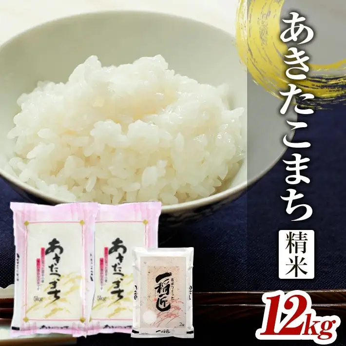 SC0722　令和7年産【精米】あきたこまち　12kg(5kg×2袋+2kg×1袋) YA