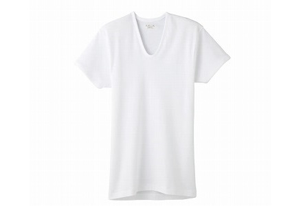 【グンゼ 快適工房】半袖肌着 男性用 U首 ホワイト Lサイズ（3枚セット）　012-H-GZ001-UL