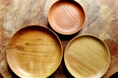 Junshin森からつくる木のお皿３枚セット 食器 皿 キッチン 木製 2G03031